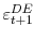  \varepsilon_{t+1}^{DE}