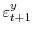  \varepsilon_{t+1}^{y}% 