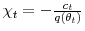  \chi_{t}=-\frac{c_{t}}{q(\theta_{t})}
