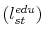  (l^{edu}_{st})