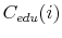  C_{edu}(i)