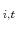  _{i,t}