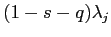 $ (1-s-q)\lambda_{j}$
