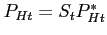 $ P_{Ht}=S_{t}P_{Ht}^{\ast }$