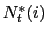 $ N_{t}^{\ast }(i)$