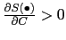 $ \frac{\partial S(\bullet)}{\partial C}>0$