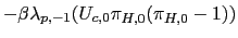 $ -\beta\lambda_{p,-1}(U_{c,0} \pi_{H,0}(\pi_{H,0}-1))$