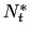 $ N_{t}^{\ast}$