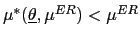 $ \mu^{\ast} (\underline{\theta},\mu^{ER})<\mu^{ER}$