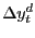 $ \Delta y_{t}^{d}$