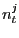 $\displaystyle n_{t}^{j}$