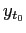 $ y_{t_{0}}$