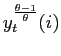 $ y_{t} ^{\frac{\theta-1}{\theta}}(i)$
