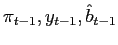 $ \pi_{t-1},y_{t-1},\hat{b}_{t-1}$