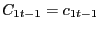 $ C_{1t-1}=c_{1t-1}$