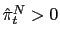 $ \hat{\pi}_{t}^{N}>0$