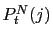 $ P_{t}^{N}(j)$