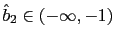 $ \hat{b}_{2}\in(-\infty,-1)$