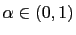 $ \alpha\in(0,1)$