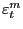 $ \varepsilon _{t}^{m}$