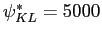 $ \psi_{KL}^{\ast}=5000$