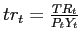 $ tr_t = \frac{TR_t}{P_{t}Y_{t}}$