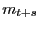 $ m_{t+s}$