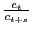 $ \frac{c_{t}}{c_{t+s}}$