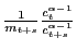 $ \frac{1}{m_{t+s}}\frac{c_{t}^{\alpha-1}}{c_{t+s}^{\alpha-1}} $