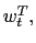 $ w_{t}^{T},$
