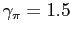 $ \gamma_{\pi} = 1.5$