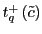 $ t_{q}^{+}\left( \tilde{c}\right) $
