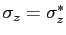 $ \sigma_{z}=\sigma_{z}^{\ast}$