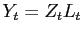 $ Y_{t} = Z_{t}L_{t}$