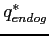 $q^*_{endog}$