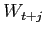 $W_{t+j}$