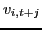 $\displaystyle v_{i,t+j} $
