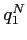 $q_{1}^{N}$