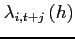 $\lambda _{i,t+j}\left( h\right)$