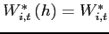 $W^*_{i,t}\left( h\right) = W^*_{i,t}$