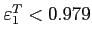 $\varepsilon^T_{1}<0.979$