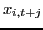 $\displaystyle x_{i,t+j} $
