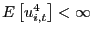 $ E\left[ u_{i,t}^{4}\right] <\infty$