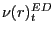 $\nu (r)_{t}^{ED}$