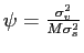 $ \psi=\frac{\sigma_{v}^{2}}{M\sigma_{s}^{2}}$