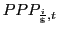 $ PPP_{\frac{i}{\$},t}$