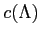 $ c(\Lambda)$