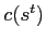 $ c(s^{t})$