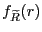 $ f_\wR (r)$