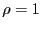$ \rho= 1$